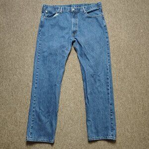 LEVI'S 505 Jeans Men 42x34 Blue Regular Fit Straight Leg 100% Cotton Denim